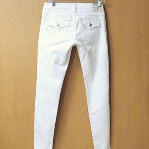 True Religion White Skinny Jeans Size 28